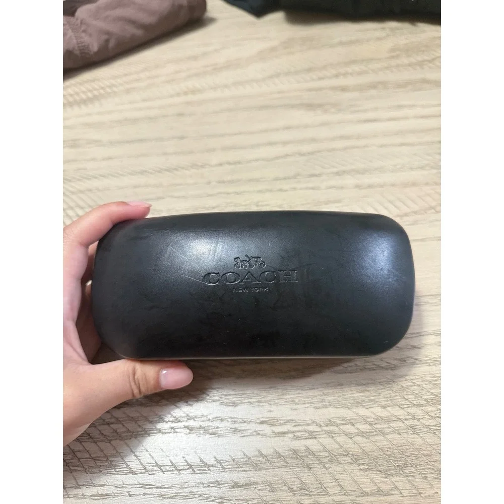 Coach New York Black Hard Shell Sunglasses Eyeglasses Case Embossed Logo